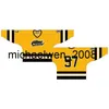 Weng Go Cheap Personalizado 1981 82-1986 87 OHL Mens Womens Kids Preto Branco Amarelo Stiched North Centennials Ontario Hockey League Jerseys