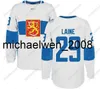 Vin Weng World Cup of Hockey Finland Team Jersey Rinne Laine Korpikoski Donskoi Pokka Aho Koskinen Lepisto Men Women Youth Custom HoceKy Jerseys