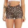 Yoga outfit kvinnors shorts hög midja gym kvinnor sport leopard tryck träning vital fitness scrunch rumpa leggings 230411