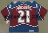 Kob Weng Joe Sakic Peter Forsberg Claude Lemieux Milan Hejduk Scott Parker Patrick Roy Chris Drury Hockey Jerseys