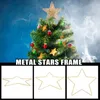 Dekorativa figurer Stjärntråd Wreath Metal Ring Craft Hoops Frame Macrame Making Rings Christmas Ornament för Xmas