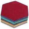 Switch Stickers Hexagon Pad Cork Board/Pin 18-Pack Colorful Wall Tiles Memo Felt for Home Decors 230410