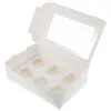 Take Out Containers 20pcs Macaron Boxes For 6 Macarons With Clear Window Container Packaging Cake