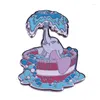 Broches elefante banho tempo duro esmalte pino dumbo bonito coleção lapela crachá pinos roupas mochila decoração jóias