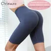 Roupa de ioga Chréisure shorts sem costura spandex feminino elástico elástico push up esportes running workout high way 230411