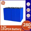 1/4/16PCS 280AH LIFEPO4 배터리 3.2V 딥 사이클 충전식 배터리 팩 12V 24V 48V RV 골프 카트 용 태양 에너지 시스템
