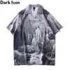 Heren Casual Shirts Donker Icoon Hawaiiaans Shirt Mannen Zomer Strand Vakantie Heren Shirts Vintage Straat Mannelijke Top 230411