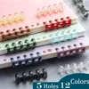 Składanie materiałów 10 sztuk 5 -hole sosnowych Pierścień Pierścień Notebook Spiral Bluckle Clip DIY School Supplies Pactionery 230410