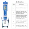 2in1 Vattentät induktivt salt Metertemp Pen Typ Salinometer Tester 0-10,0% Matakvarium Simbassänger Vatten Salthalt Verktyg
