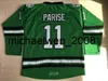 Weng #11 Zach Parise Dakota Hockey Jersey Heren 100% gestikt borduurwerk Vechten Sioux DAKOTA College hockeyshirts Zwart Wit Groen