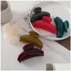 Hair Clips & Barrettes Hair Clips Barrettes Korean Fashion Womens Girls Plastic Claw Crab Solid Color Ladies Large Headdress Dhgarden Dhbmi