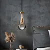 Lampadari 2023 Lampada a sospensione moderna a LED in rame nordico Lampadario in vetro per sala da pranzo Cucina Bar Camera da letto Soffitto Piccola luce decorativa