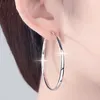 Hoop Huggie Somila Fashion S925 Orecchini 3-7CM Diametro Grandi orecchini a cerchio per le donne Orecchini placcati in platino 230410