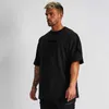 Herr t-shirts sommar streetwear casual loose herrar t-shirt bomull besättning hals tryckt kort ärm topp jogger gym träning mode aktivt kläder 3m411