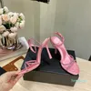 designer tacchi donna scarpe eleganti sandali moda scarpe da sposa classiche da festa tinta unita tacco alto 6,5 cm 8,5 cm