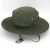 Gegronde rand hoeden Panama emmer hoed buiten mannen zomer vissen jagen militaire safari boonie katoen unisex dames zomer Bob Sun Camy Green 230411