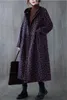 Trench-Coat femme polaire automne et hiver veste en lin coton petit Floral Plus velours chaud coupe-vent à capuche Long Abrigos M1547 230411