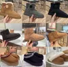 Designer fofo botas de neve mini mulheres inverno ug austrália tasman plataforma bota pele chinelo tornozelo sapatos de lã de pele de carneiro conforto casual