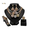 Wedding Jewelry Sets Longqu 7 day delivery US Dubai colorful African Beads Necklace Nigerian Party red Bead Design Sisters gifrs 231110