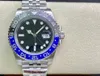 NEW Clean Watch Mens Watches 3285 Two Movements 40mm Red and blue ceramic mouthing Batman left handed