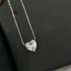GRAFE necklace for woman designer Peach Heart Cut Diamond jewelry official reproductions 925 silver European size gift for girlfriend with box 018