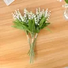 Fleurs décoratives 6pcs / bundle Lis Artificiel Faux Plante Vallée Blanche Cloche Fleur Pour La Maison Bouquet De Mariage Décoration Fête D'anniversaire Décor