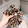 Broches retrô de tecido, laço de cristal, broche, estampa de leopardo, pérola, lapela, camisa, colar, joias de moda para mulheres, acessórios