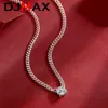 Pendanthalsband 2023 DJMAX 13CT Diamond Necklace Armband för kvinnor Original 925 Sterling Silver Mens Kuba Chain 231110