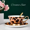 Coffee Tea Sets Bone China Cup Spoon Saucer Set English afternoon cup ware 170ml Porcelain and for 230411
