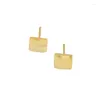 Boucles d'oreilles créoles petit et luxueux design minimaliste polyvalent géométrique carré argent 925 femme