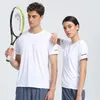 Heren t shirts kamb ijs zijde snel droge t-shirt sport heren tennis badminton kleding mannelijke korte mouw hardloop fitness shirt