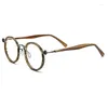 Sonnenbrillenrahmen Limit Edition Vintage Brillenrahmen Italien Tavat Einzigartiges hohles Inlay-Design Runde Myopie Optische Lesung Frauen Mann Hoch