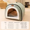 chenils stylos Automne et hiver nid pour animaux de compagnie trou de chat trou de chien grand espace portable panier grotte lit intérieur canapé doux lit de chat fermé nid chaud 231110