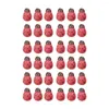 Décorations de jardin 200 pcs autocollants de Noël mini coccinelles décor chambre d'enfant micro paysage ornement en bois bambou simulation insectes