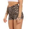 Yoga outfit kvinnors shorts hög midja gym kvinnor sport leopard tryck träning vital fitness scrunch rumpa leggings 230411