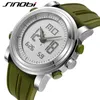 Нарученные часы Sinobi Sports Watches Мужчины двойной дисплей аналоговый цифровой светодиодный электронный кварц Многофункциональный водонепроницаемый часов 230410