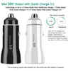 Chargeur de voiture USB à double port 18W, charge rapide, adaptateurs d'alimentation pour véhicule, pour Ipad, Iphone 11, 12, 13, 14, 15 Pro Max, Samsung S20, S23, S24, HTC, Android F1, PC mp3