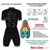 Rowerowe koszulki setki zespołu Kafitt Pro Triathlon Set Jersey Jersey One Piece Długie rękawie Macuquinho Ciclismo Feminino Set Pad 3M411