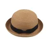 Шляпа Шляпа Шляпа лето 15 цветов путешествия соломенная шляпа, корейская версия Rolled Edge Fashion Bow милый круглый топ простые досуги