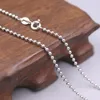 Chains Pure S925 Sterling Silver Necklace 2mmW Smooth Beads Chain Link 5-6g