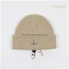 11 가지 색상 패션 디자이너 간단한 양모 모자 가을과 겨울 여자 새로운 니트 고급스러운 콩 소녀 소년 드롭 배달 DHP4E