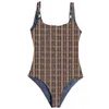 Women Bathing Suit Swimwear Letters Printed Swimsuit One Piece Beachwear Summer Sexy Swimsuits