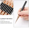 Strumenti per il trucco 5 pezzi Nero Doppia testa Nail Art Gel UV Pennelli Pittura French Stripe Drawing Liner Pen Accessori per manicure 231110
