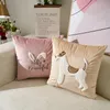 Cushion/Decorative Pillow Rabbit Decorative Pillowcase Cute Soft Pillows For Sofa Bed Living Room Home Decoration Housse De Coussin Luxury Cushion Cover 231110