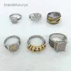 Gold Dy Love Ring Designer Anéis para Mulheres Sier Diamante Branco Heronsbill Aniversário de Casamento Preto Jóias Mulher Moissanite Jewlery Bijoux Designers