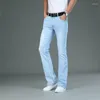 Men's Jeans Men's Stretch Slim Fit Micro Flare Boot Cut Leg Flared Loose High Waist Male Designer Classic Denim