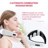 Andra massageföremål Electric Pulse Back och Neck Massager långt infraröd uppvärmningssmärta Relief Hälsovård Relaxation Tool Intelligent Cervical Massager 230411