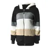 Dames dons dames winterjas met capuchon Losvallend pluche met lange mouwen en ritssluiting Uitloper namaakbont S-5XL Parka