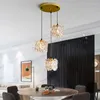 Lampy wiszące Postmoderniste Light Luksusowy prosty żyrandol Nordic Restaurant Bail Bar Aile Three-Head