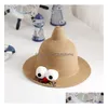 Mode Enfants St Chapeaux Avec Des Yeux De Bande Dessinée Creative Top Bébé Filles Seau Chapeau Garçons Cap Sorcière Plage Panama Caps Navire Drop Livraison Dhd7C